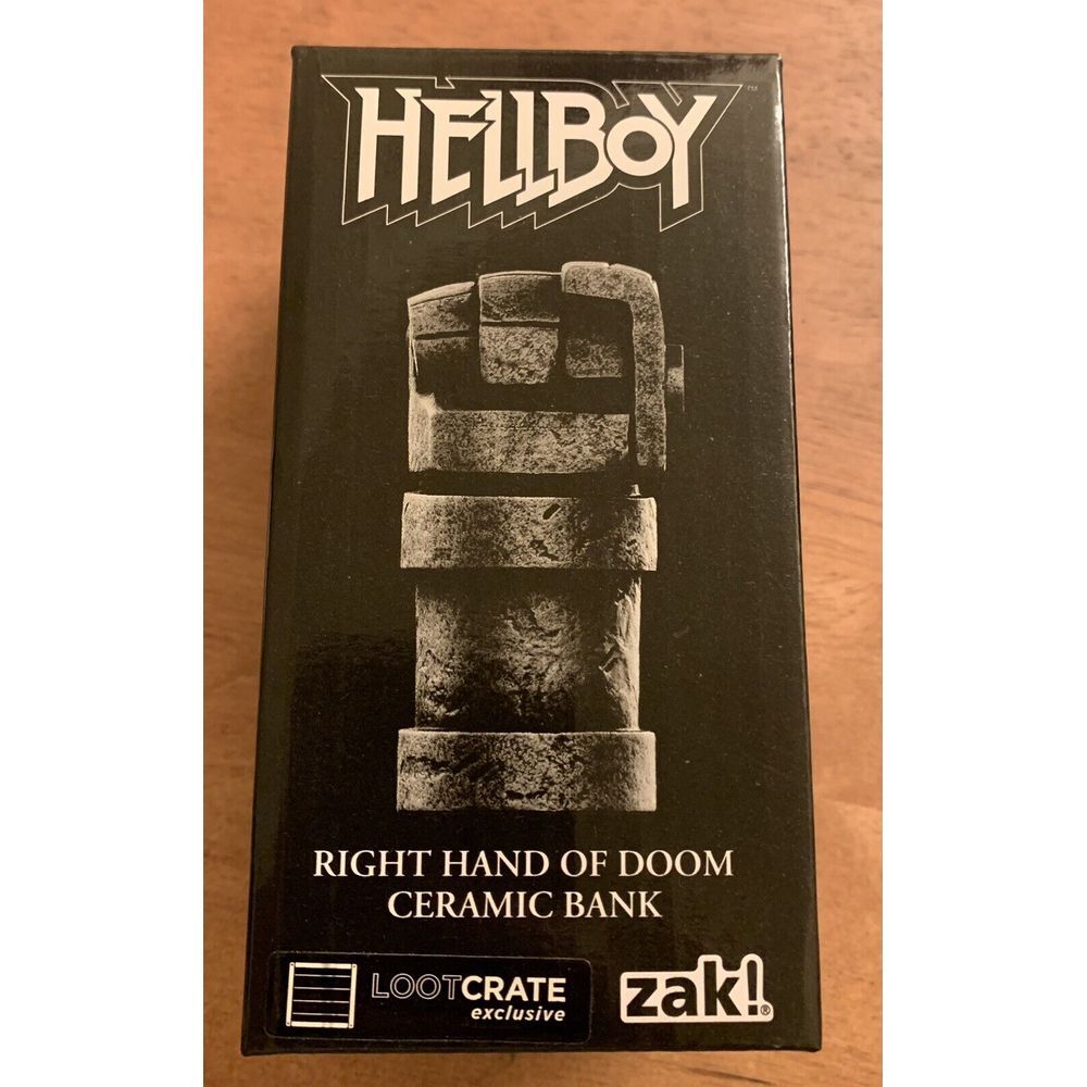 Hellboy Right Hand Of Doom Ceramic Coin BANK NEW Loot‎ Crate Exclusive by Zak